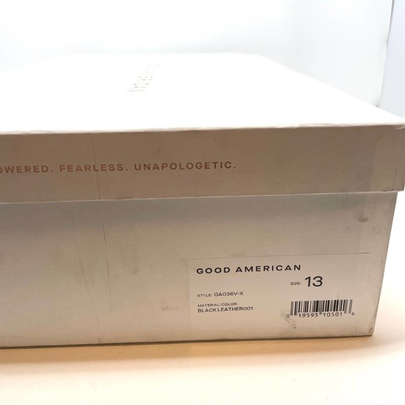 Good American Chelsea Lug Sole Combat Boots In Black Size 13 New - Picture 9 of 9